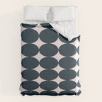 Retro Round Pattern - Dark Blue Comforter Gallery Image 6