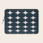 Retro Round Pattern - Dark Blue Laptop Sleeve Gallery Image 1