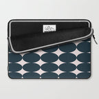 Retro Round Pattern - Dark Blue Laptop Sleeve Gallery Image 2