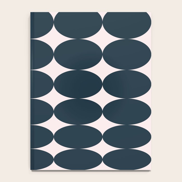 Retro Round Pattern - Dark Blue Notebook Gallery Image 4