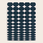 Retro Round Pattern - Dark Blue Poster Gallery Image 4