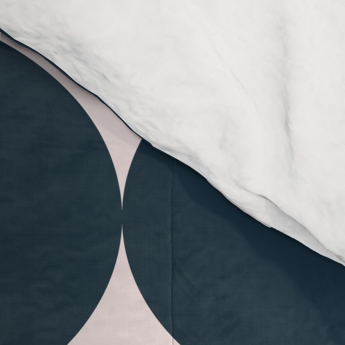 Retro Round Pattern - Dark Blue Comforter Gallery Image 4