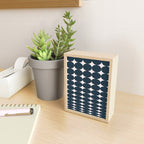 Retro Round Pattern - Dark Blue Mini Art Print Gallery Image 2