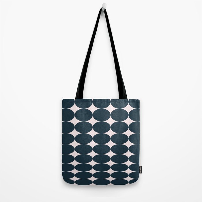 Retro Round Pattern - Dark Blue Tote Bag Gallery Image 2