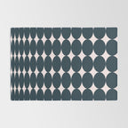 Retro Round Pattern - Dark Blue Rug Gallery Image 2