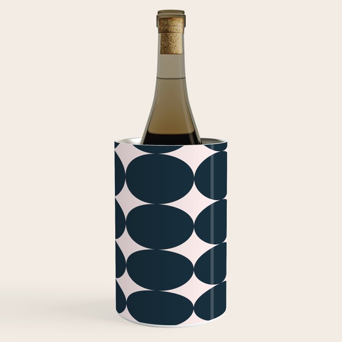 Retro Round Pattern - Dark Blue Wine Chiller Gallery Image 3