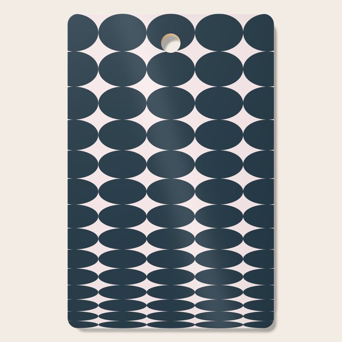 Retro Round Pattern - Dark Blue Cutting Board Gallery Image 1