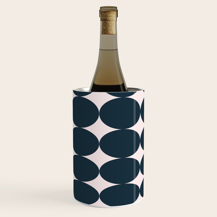 Retro Round Pattern - Dark Blue Wine Chiller Gallery Image 2