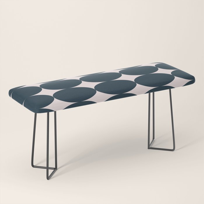 Retro Round Pattern - Dark Blue Bench Gallery Image 1