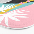 Loopy - wacka designs abstract bird toucan tropical memphis throwback retro neon 1980s style pop art Bath Mat Gallery Image 3