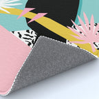 Loopy - wacka designs abstract bird toucan tropical memphis throwback retro neon 1980s style pop art Rug Gallery Image 4