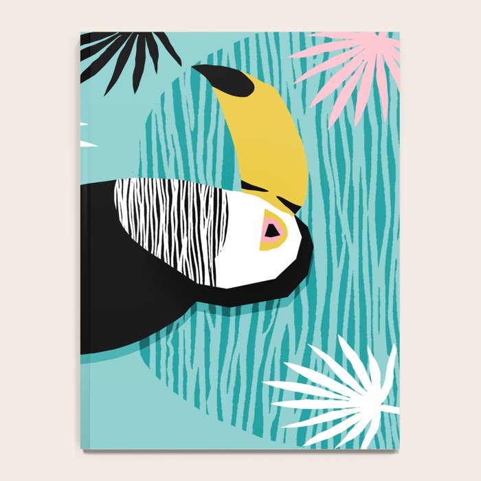 Loopy - wacka designs abstract bird toucan tropical memphis throwback retro neon 1980s style pop art Notebook Gallery Image 4