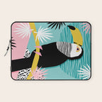 Loopy - wacka designs abstract bird toucan tropical memphis throwback retro neon 1980s style pop art Laptop Sleeve Gallery Image 1
