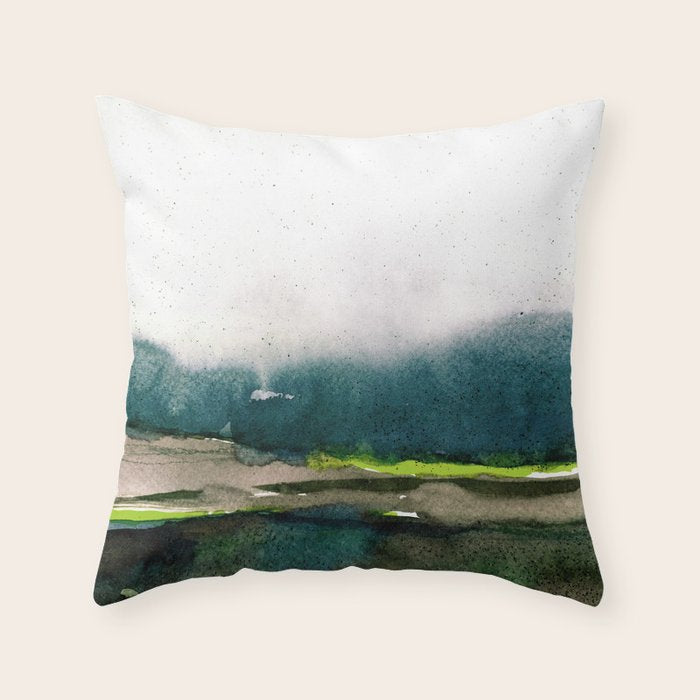 layers of colour 1 Throw Pillow Gallery Image 1