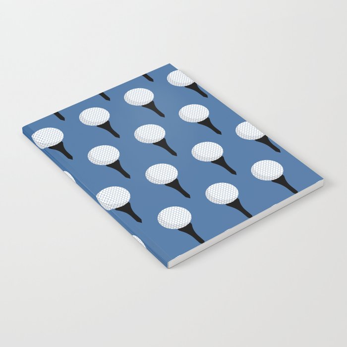 Golf Ball & Tee Pattern (Blue) Notebook Gallery Image 2