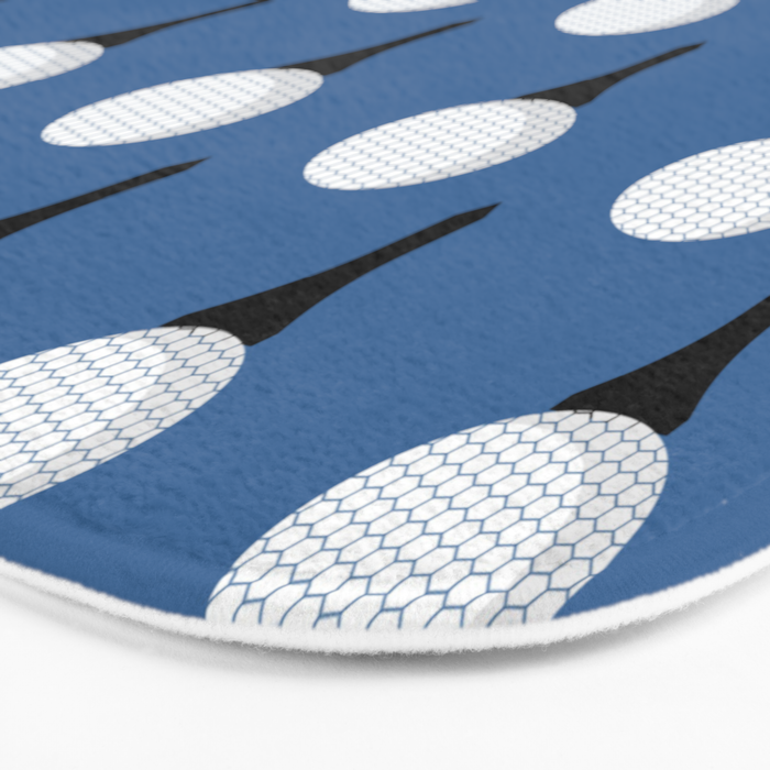 Golf Ball & Tee Pattern (Blue) Bath Mat Gallery Image 3