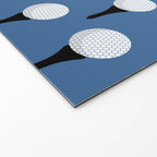 Golf Ball & Tee Pattern (Blue) Welcome Mat Gallery Image 2