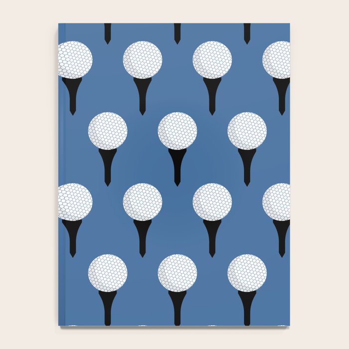 Golf Ball & Tee Pattern (Blue) Notebook Gallery Image 4