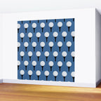 Golf Ball & Tee Pattern (Blue) Wall Mural Gallery Image 2