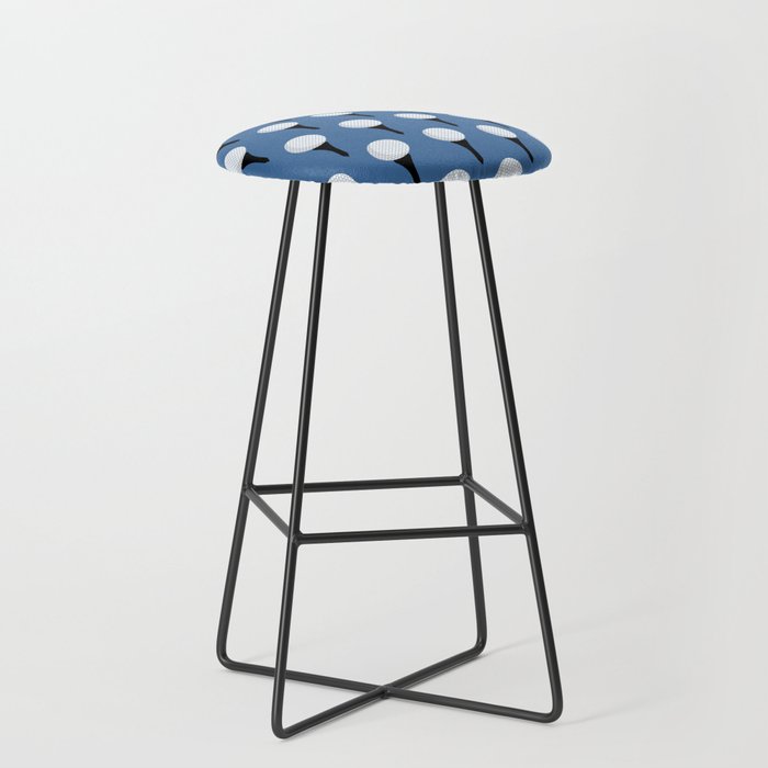 Golf Ball & Tee Pattern (Blue) Stool Gallery Image 1