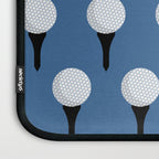 Golf Ball & Tee Pattern (Blue) Laptop Sleeve Gallery Image 3
