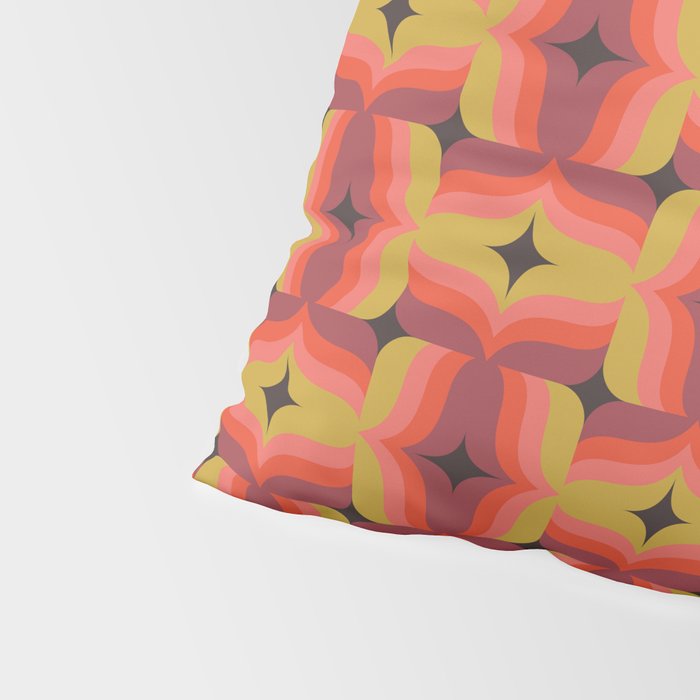 Retro Crimson Ceramic Pillow Sham Gallery Image 4