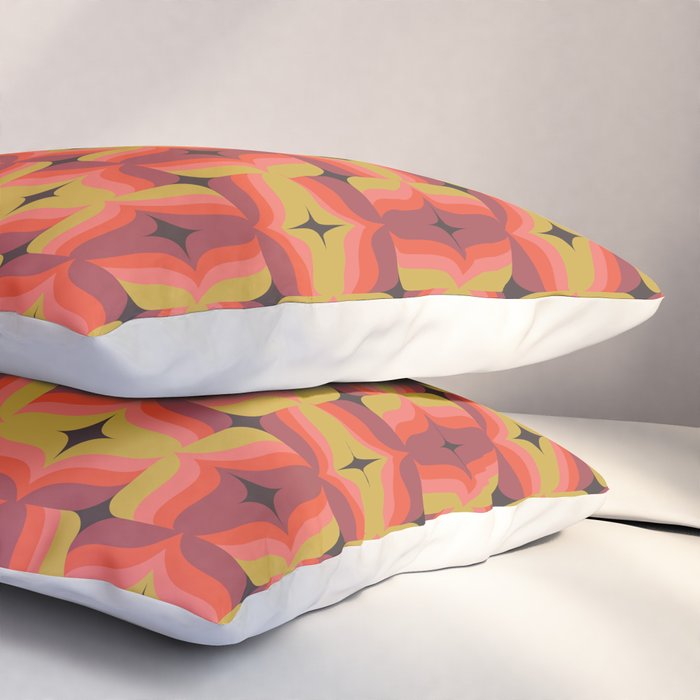 Retro Crimson Ceramic Pillow Sham Gallery Image 3