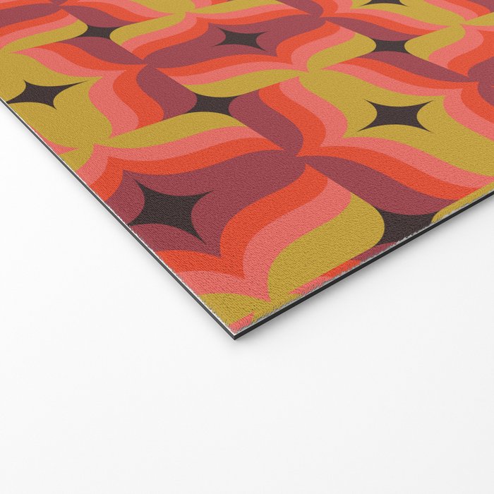 Retro Crimson Ceramic Welcome Mat Gallery Image 2