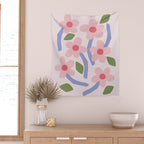 Floral dance - pastel Wall Tapestry Gallery Image 2