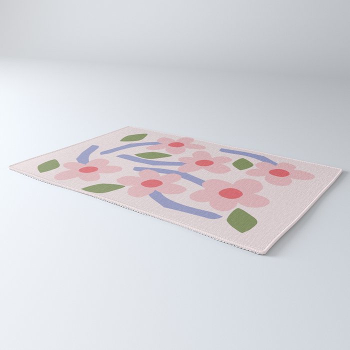 Floral dance - pastel Rug Gallery Image 3