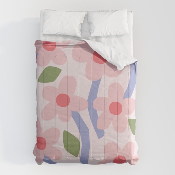 Floral dance - pastel Comforter Gallery Image 1
