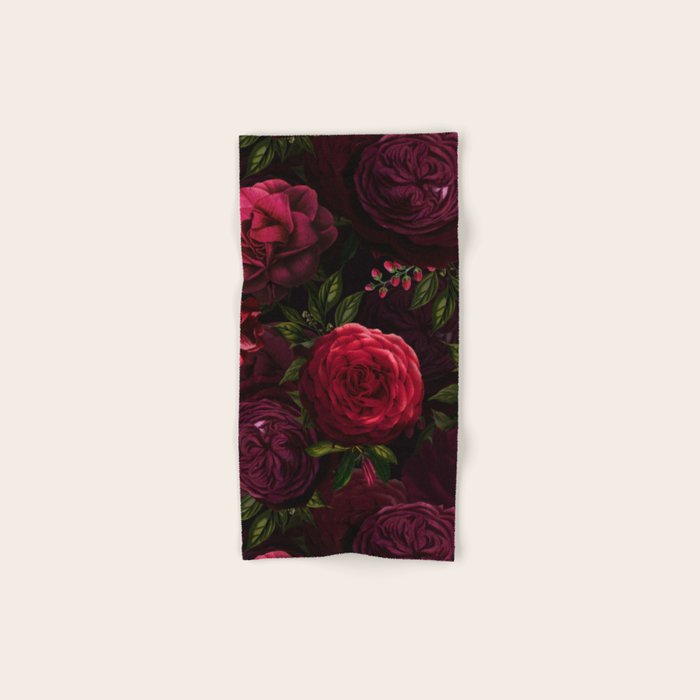 Vintage & Shabby Chic - Vintage & Shabby Chic - Mystical Night Roses Hand & Bath Towel Gallery Image 1