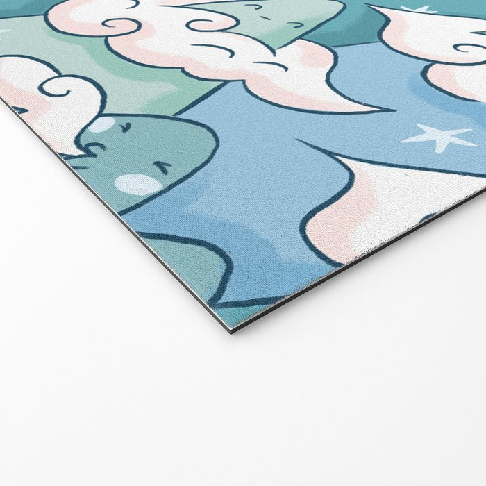 Cute mountains in clouds Welcome Mat Gallery Image 2