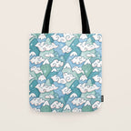 Cute mountains in clouds Tote Bag Gallery Image 1