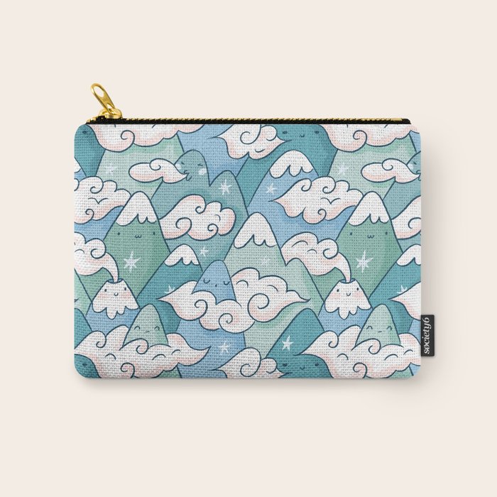 Cute mountains in clouds Carry All Pouch Gallery Image 1