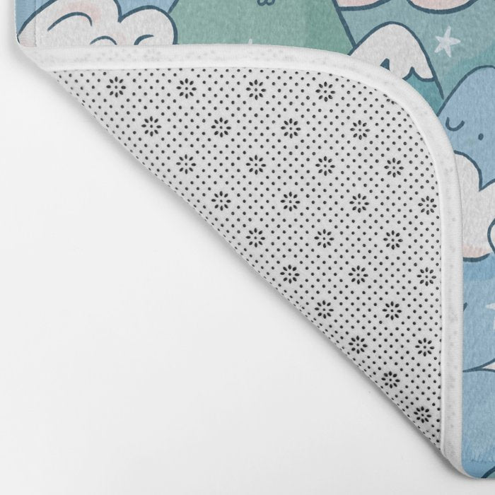 Cute mountains in clouds Bath Mat Gallery Image 2