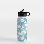 Cute mountains in clouds Water Bottle Gallery Image 1