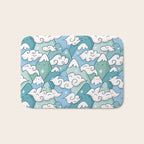 Cute mountains in clouds Bath Mat Gallery Image 1