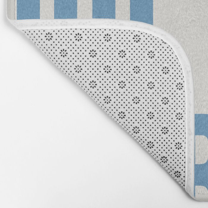 You Can Do Hard Things Cream & Blue Bath Mat Gallery Image 2