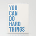 You Can Do Hard Things Cream & Blue Stationery Card Gallery Image 2