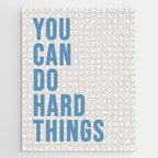 You Can Do Hard Things Cream & Blue Jigsaw Puzzle Gallery Image 1
