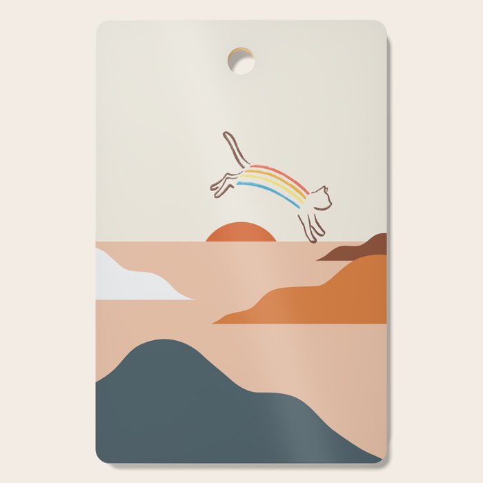 Cat Landscape 31C Cutting Board Gallery Image 1