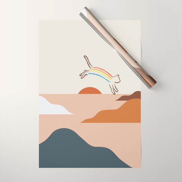 Cat Landscape 31C Wrapping Paper Gallery Image 1