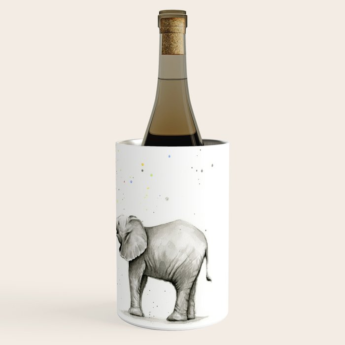 Baby Elephant Spraying Rainbow Wine Chiller Gallery Image 3