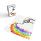 Baby Elephant Spraying Rainbow Jigsaw Puzzle Gallery Image 2