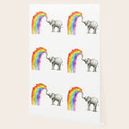 Baby Elephant Spraying Rainbow Wallpaper Gallery Image 2