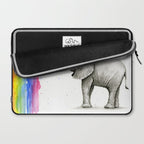 Baby Elephant Spraying Rainbow Laptop Sleeve Gallery Image 2