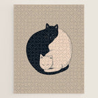 Yin Yang Cats Illustration Jigsaw Puzzle Gallery Image 1