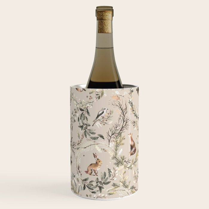 Harvest 2025 Woodland Toile Winter Autumn Animals Forest  Wine Chiller Gallery Image 1