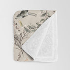 Harvest 2025 Woodland Toile Winter Autumn Animals Forest  Throw Blanket Gallery Image 3